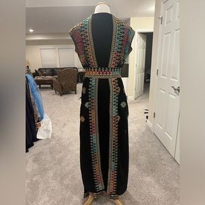 3 modern Palestinian/ Jordanian embroidered vest with belt